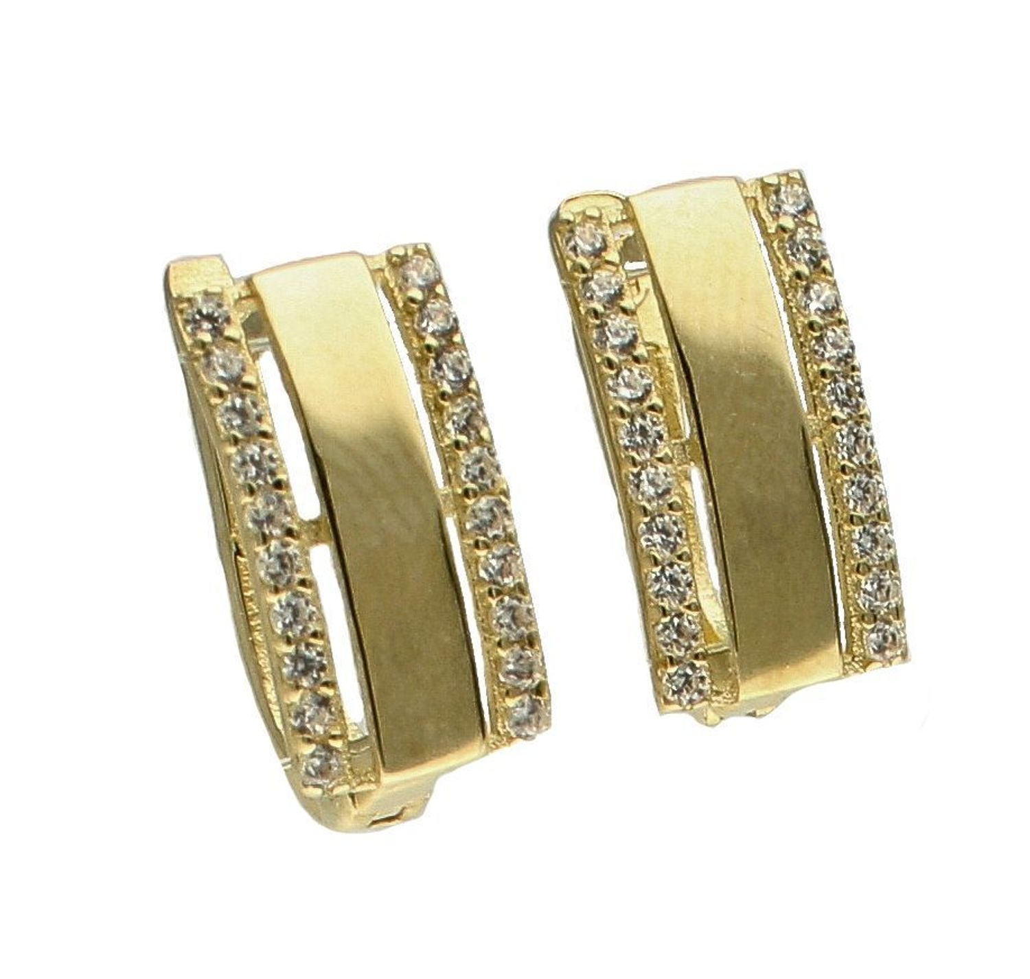 Złote kolczyki damskie 375 klasyczne angielskie z cyrkoniami KL 8819 375 (2).jpg